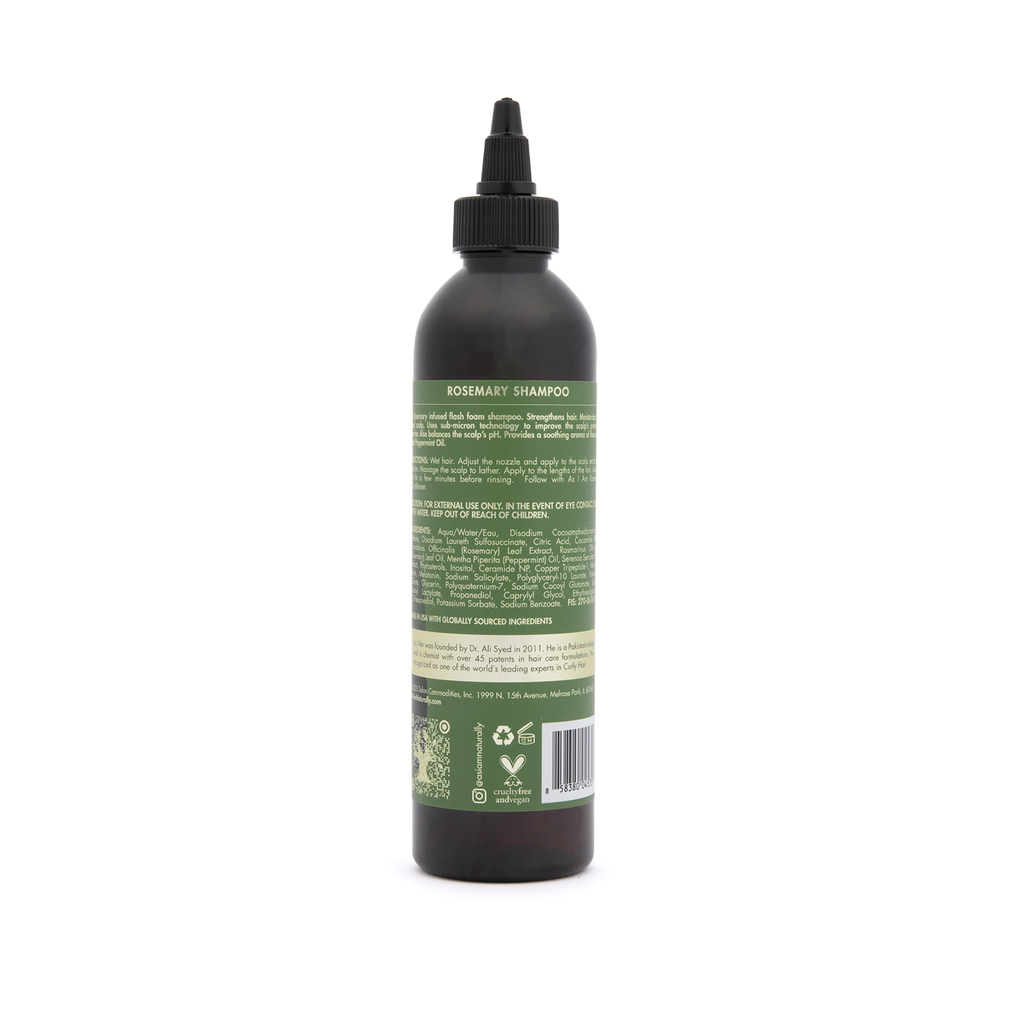 Shampooflasche Rückansicht