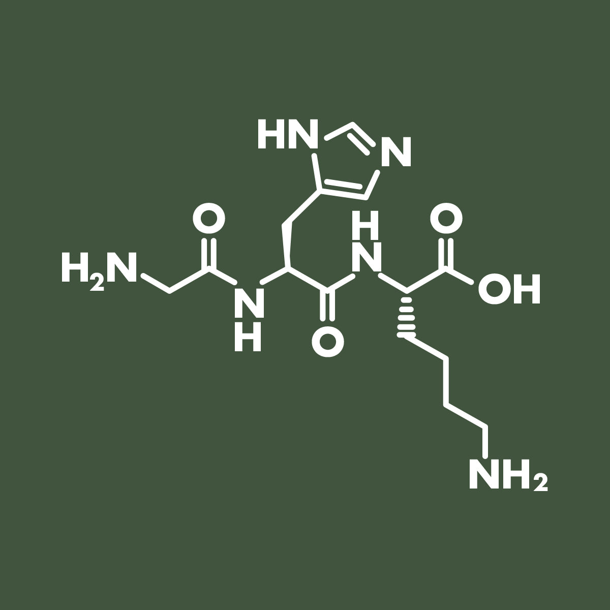 Kupfertripeptidbild chemische Verbindung