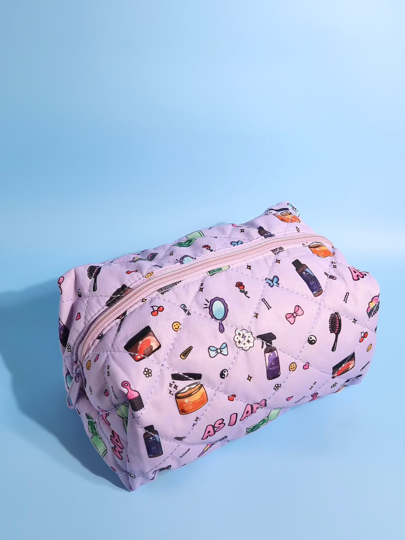 Kosmetiktasche der Marke As I Am - stilvolle Reisetasche mit Reißverschluss zur Aufbewahrung von Haarpflege- und Kosmetikartikeln