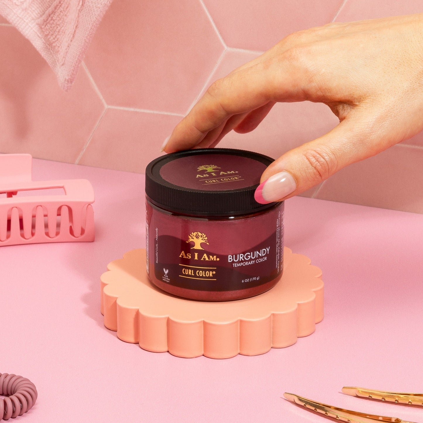 ‍Curl Color Burgundy (100% Rabatt)