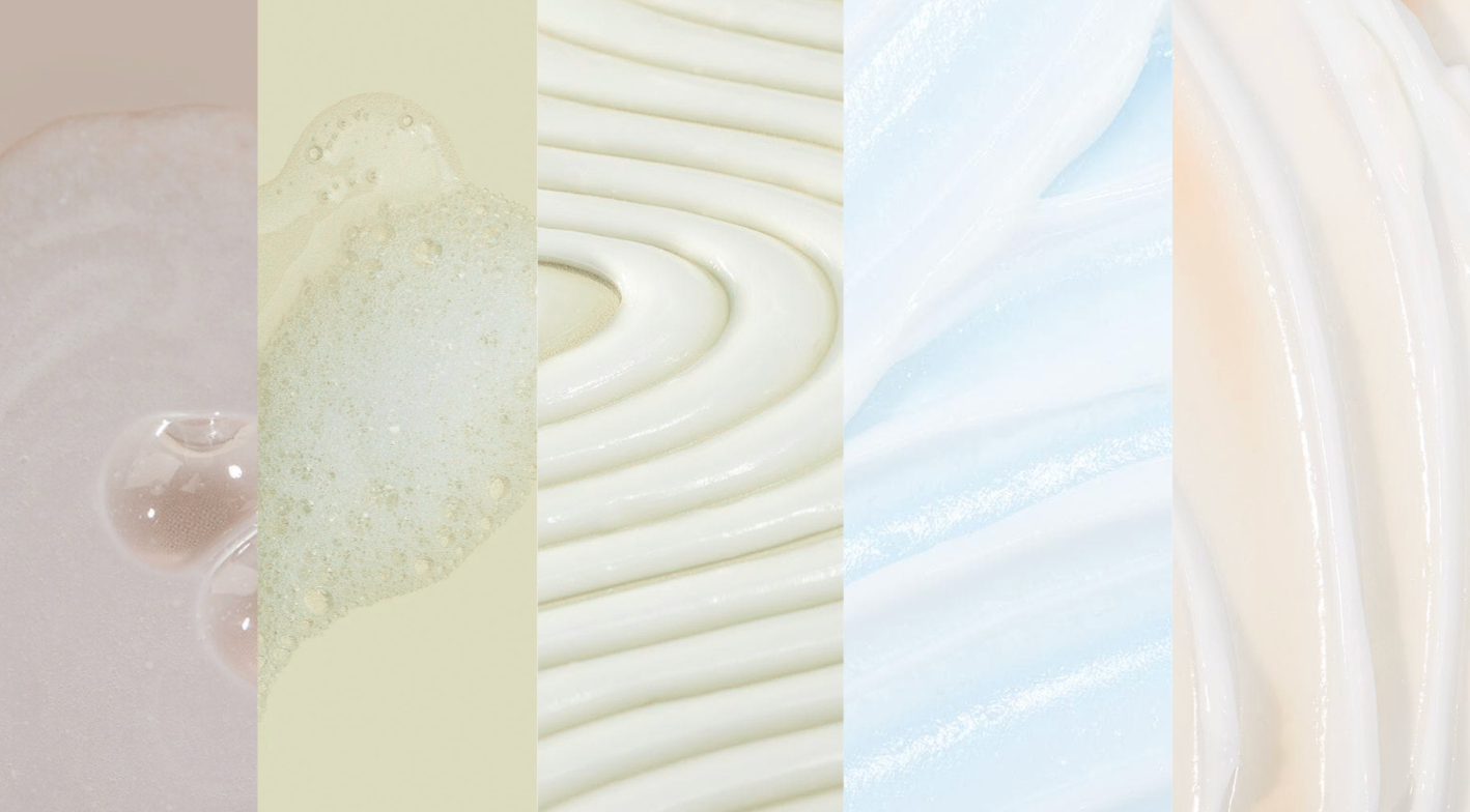 Farbverlauf in Beige, Weiß und Hellblau